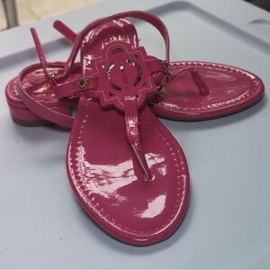 EUC Crown & Ivy Hot Pink Wylie Sandal Velcro Strap Girls Size 2